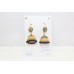 Earrings Enamel Jhumki Dangle Sterling Silver 925 Black Onyx Traditional E281